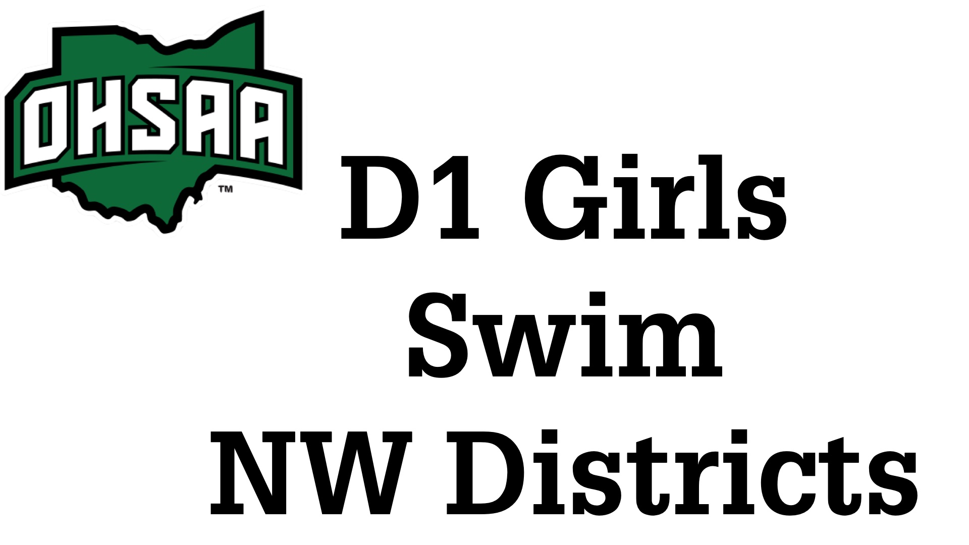 Division 1 Girls - NW district swimming
