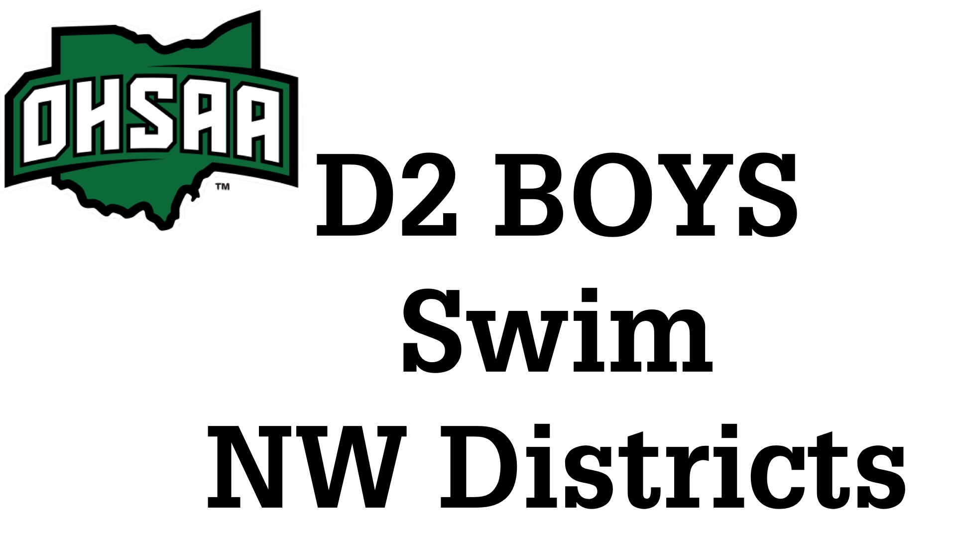 Division 2 Boys - NW District Swimming